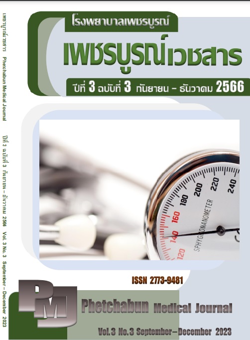					View Vol. 3 No. 3 (2023): Phetchabun Medical Journal
				
